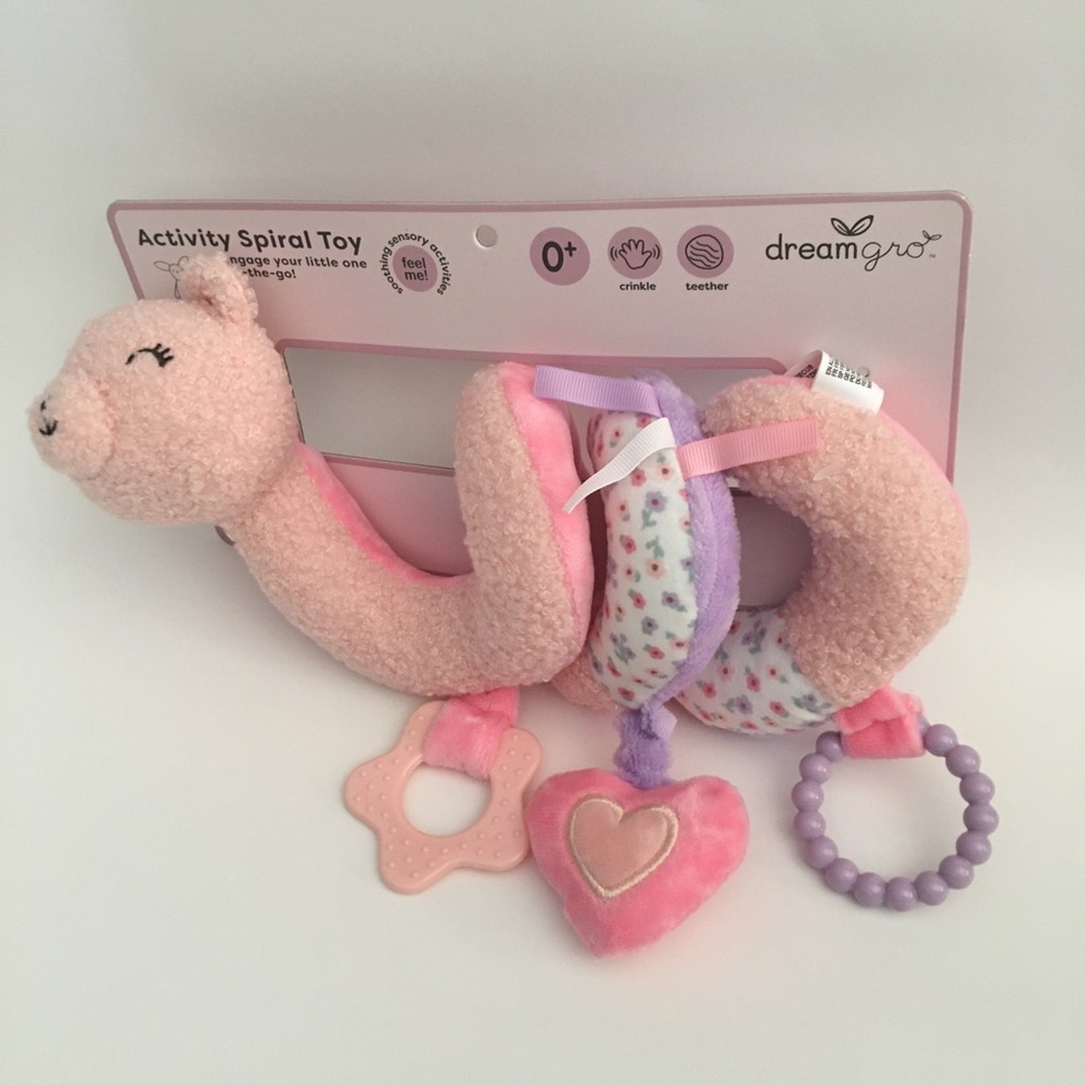 Spiral Soft Baby Toy Soothing Sensory Activities Pink NEW | DreamGro